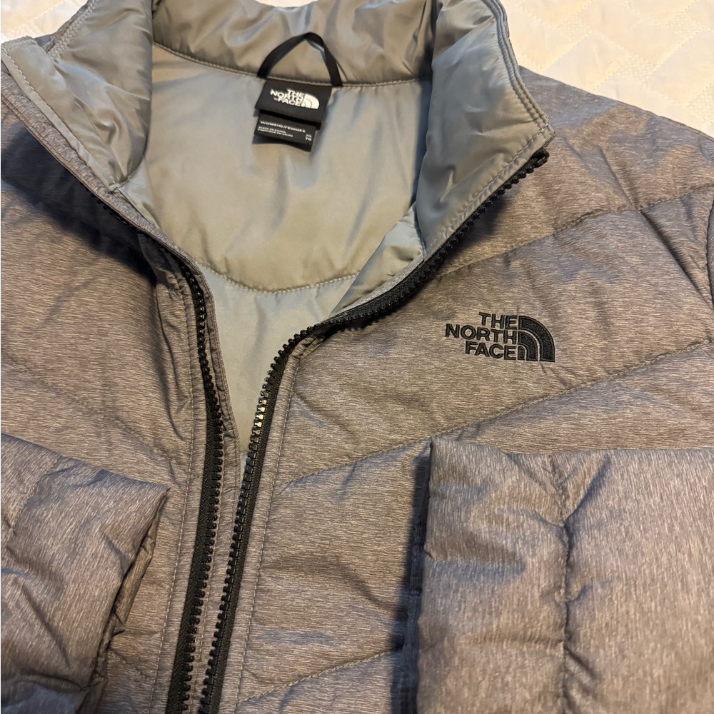 The Women’s North Face Gray Puffer Jacket